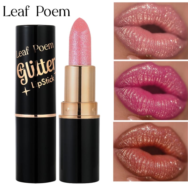 💋 Diamond Lip Gloss Glitter Lipstick Waterproof Long Lasting