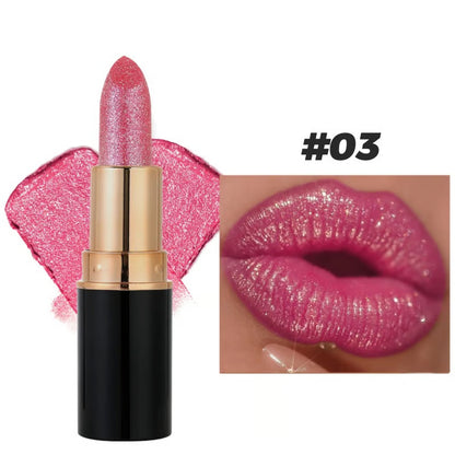 💋 Diamond Lip Gloss Glitter Lipstick Waterproof Long Lasting
