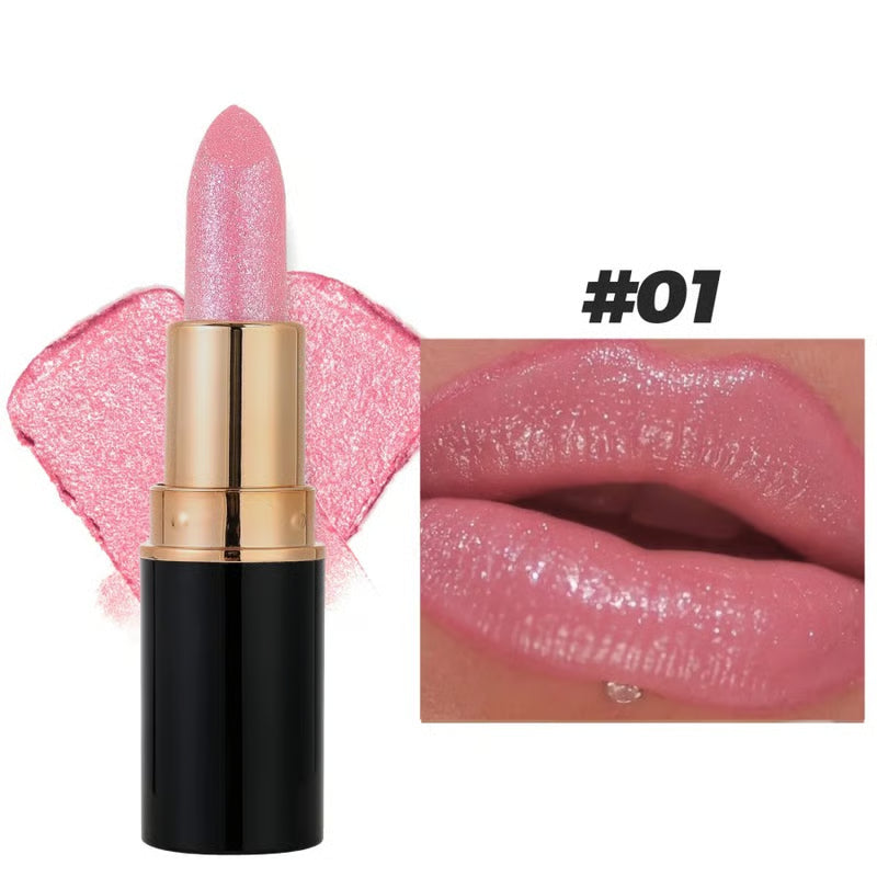 💋 Diamond Lip Gloss Glitter Lipstick Waterproof Long Lasting