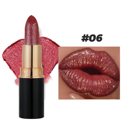 💋 Diamond Lip Gloss Glitter Lipstick Waterproof Long Lasting
