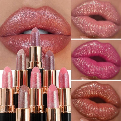 💋 Diamond Lip Gloss Glitter Lipstick Waterproof Long Lasting