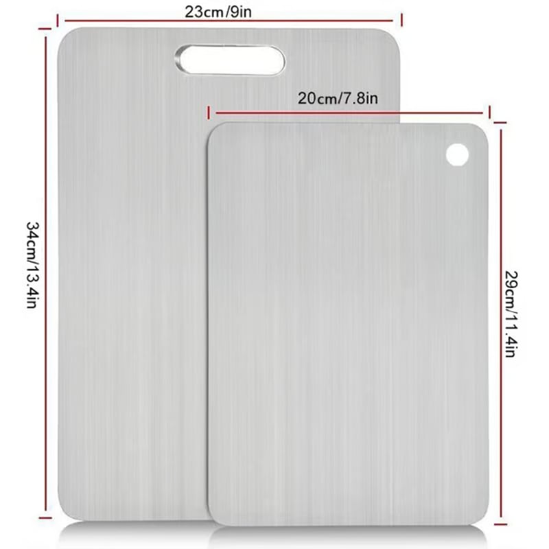 🏆Best Gifts⚡ Premium Stainless Steel Double Sided Chopping Board