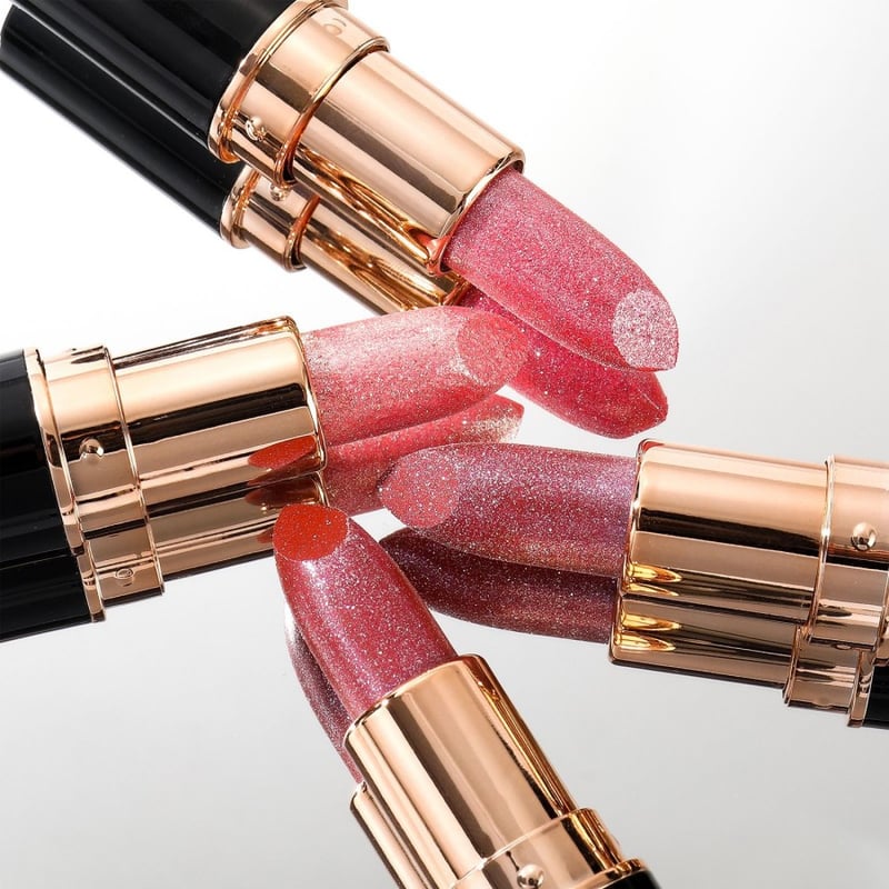💋 Diamond Lip Gloss Glitter Lipstick Waterproof Long Lasting