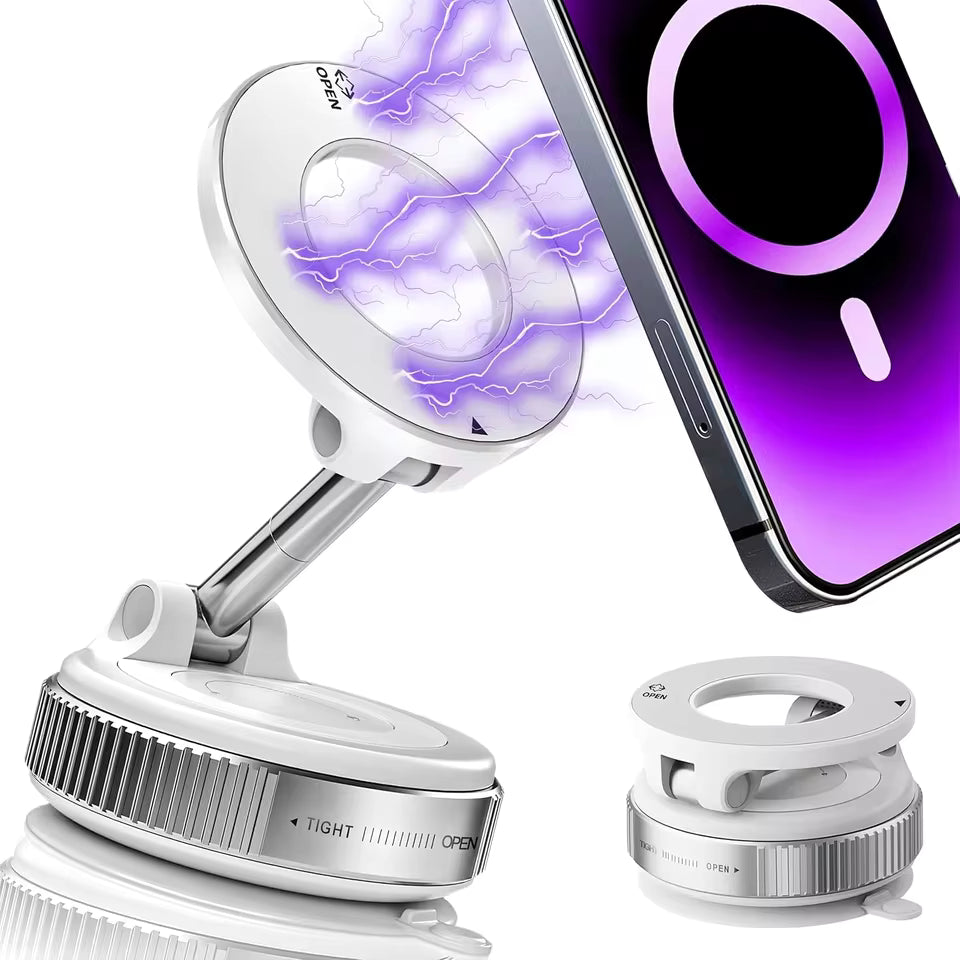 🏆#1 Bestselling🏆 Magnetic Car Phone Mount – 360° Works on Car Dash, Desk, or Bathroom Wall, Ultra Compact Design (No Charging)
