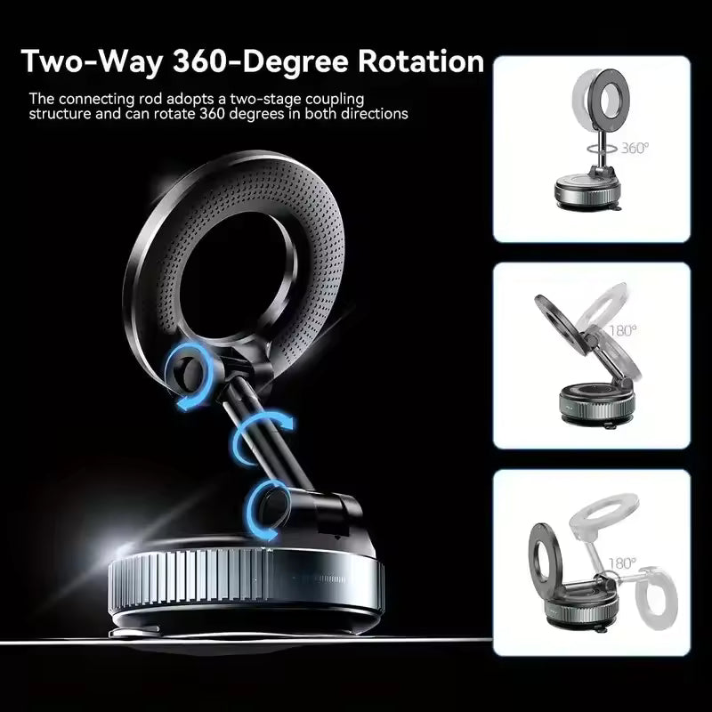 🏆#1 Bestselling🏆 Magnetic Car Phone Mount – 360° Works on Car Dash, Desk, or Bathroom Wall, Ultra Compact Design (No Charging)