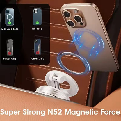 🏆#1 Bestselling🏆 Magnetic Car Phone Mount – 360° Works on Car Dash, Desk, or Bathroom Wall, Ultra Compact Design (No Charging)