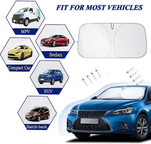 🏆#1 Bestselling Premium Car Windshield Sun Shade Cover
