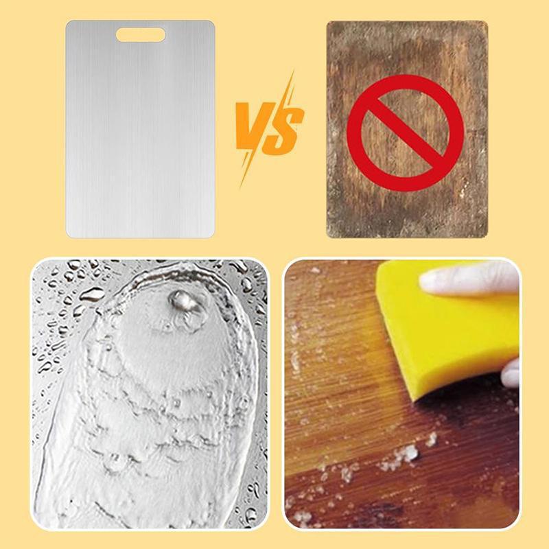 🏆Best Gifts⚡ Premium Stainless Steel Double Sided Chopping Board